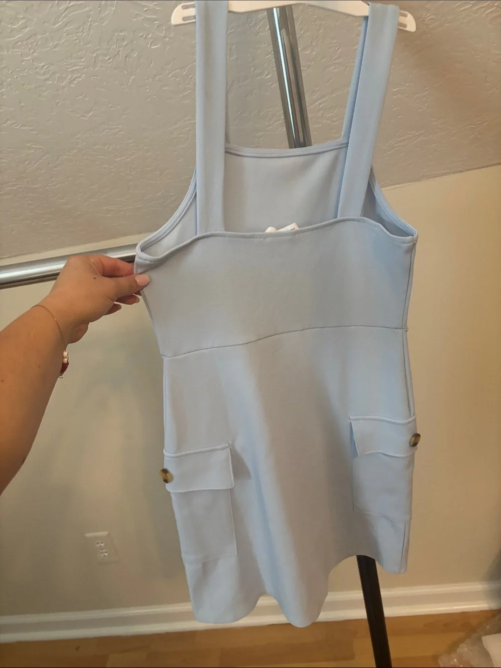 Baby blue dress w/ real pockets size 10